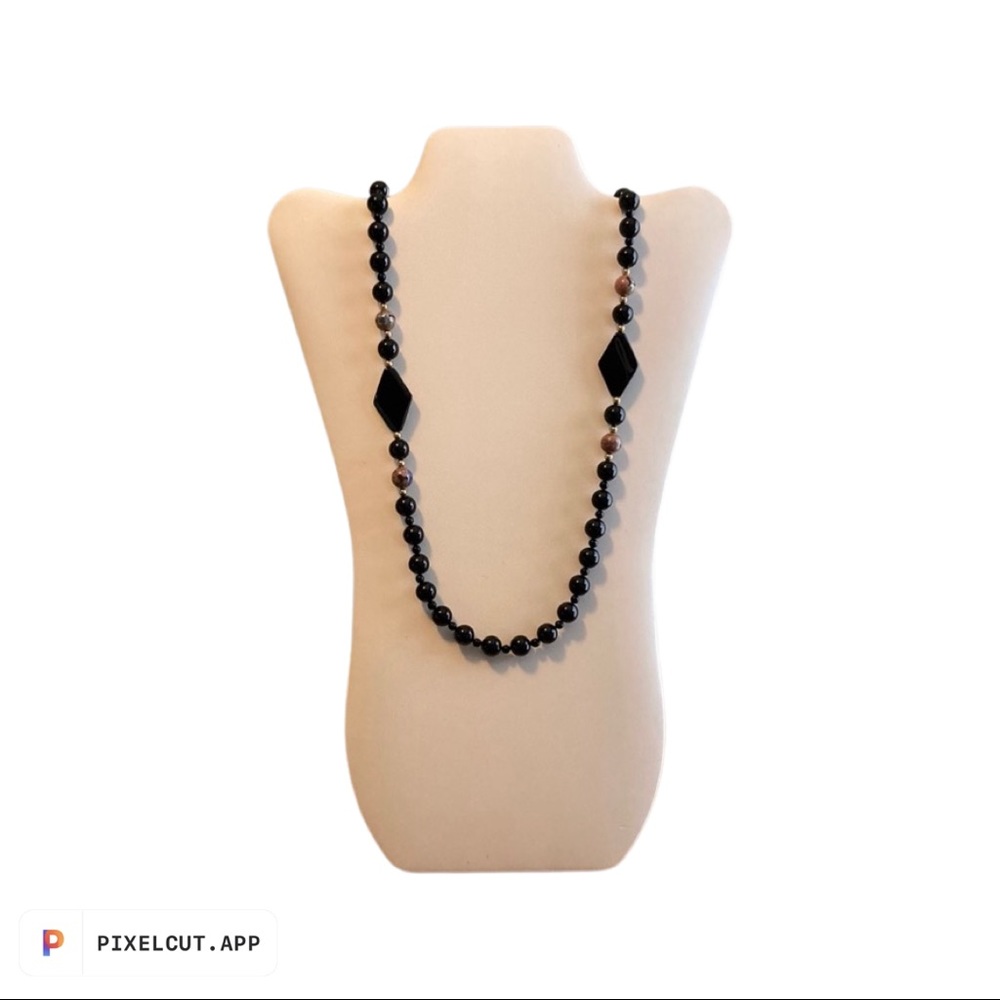 Onyx necklace 36”